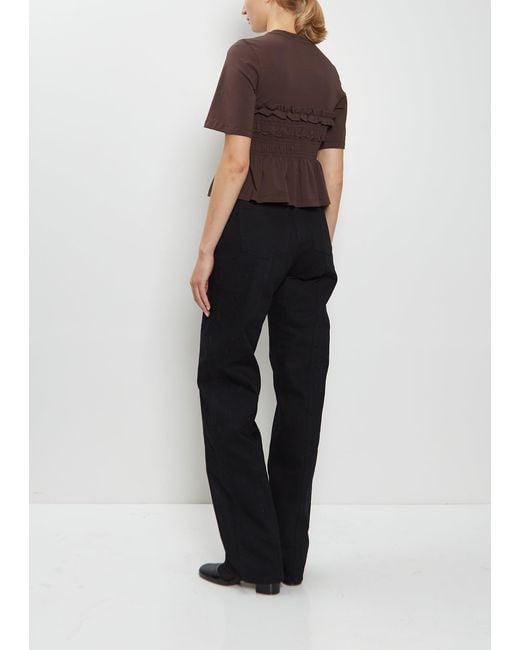CECILIE BAHNSEN Black Bliss Cotton Denim Trousers