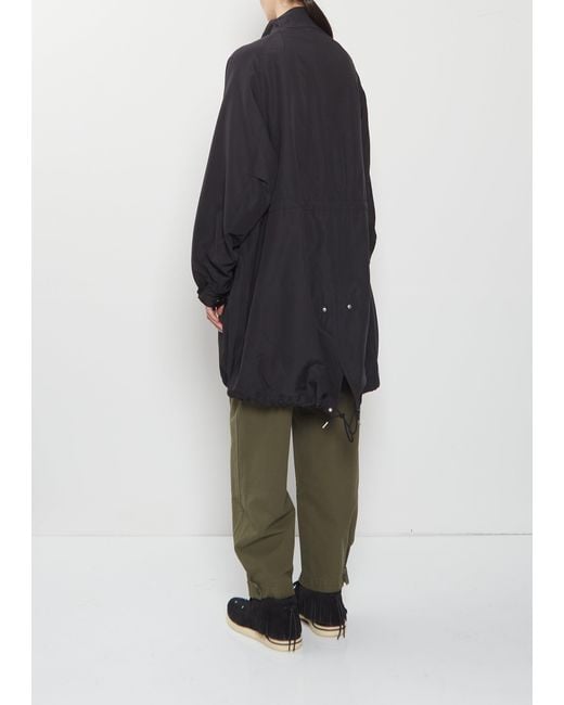 Visvim Blue Six-five Fishtail Silk Wool Parka