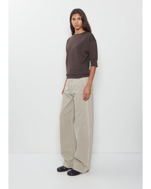 Lemaire Brown Short Sleeve Sweater