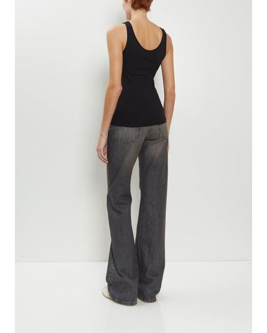 6397 Black Luiza Organic Cotton Blend Tank