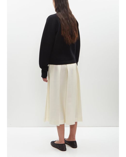 Totême  Black Wool Cashmere Hammered Button Cardigan