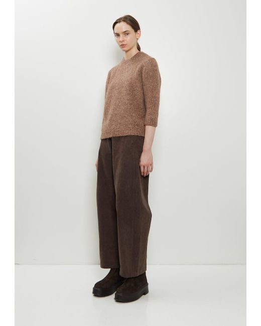 Lauren Manoogian Brown Loft Alpaca Cotton Crewneck Sweater
