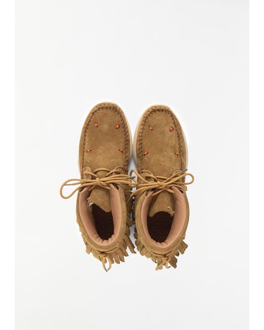 Visvim White Suede Lace-up Boots