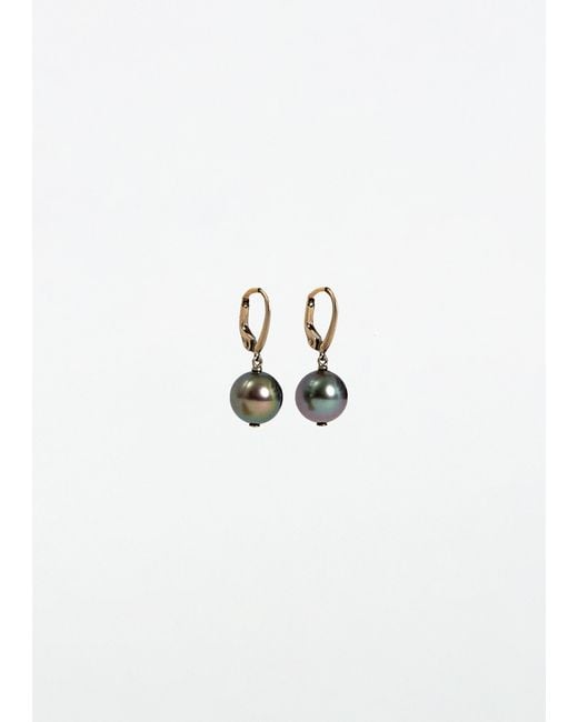Anaconda Momo Pearls White Gold Earrings