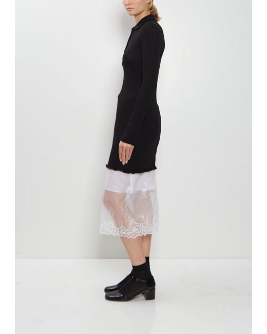 CECILIE BAHNSEN Black Botka Merino Wool Dress