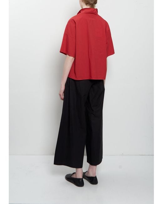 Labo.art Red Flora Sushi Poplin Top