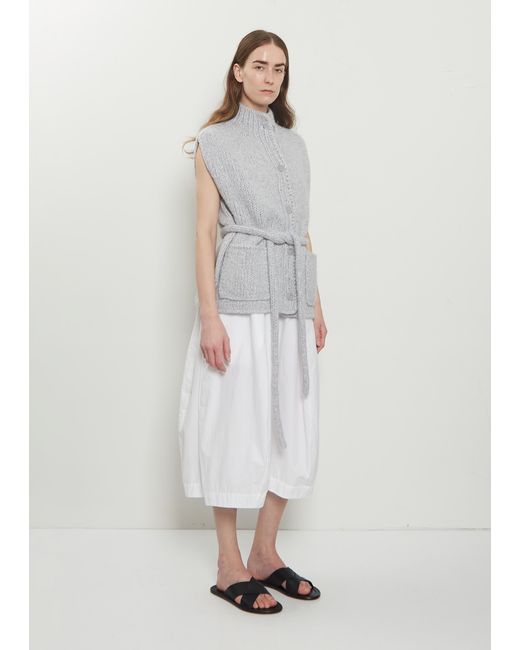 Wommelsdorff White Jo Anne Cashmere Silk Vest