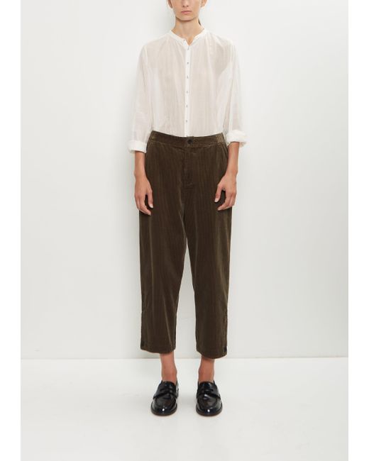 Pas De Calais Natural Corduroy Tapered Pants