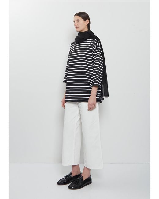 Denis Colomb Black Samba Solid Linen Shawl
