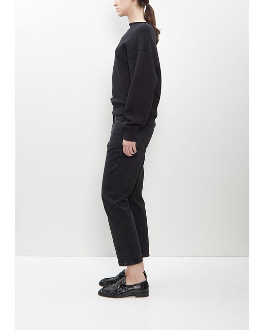 6397 Black Cotton Wool Rolled Neck Sweatshirt