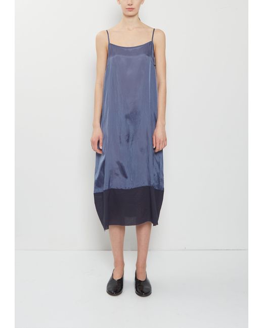 Pas De Calais Blue Bemberg Cupro Slip Dress