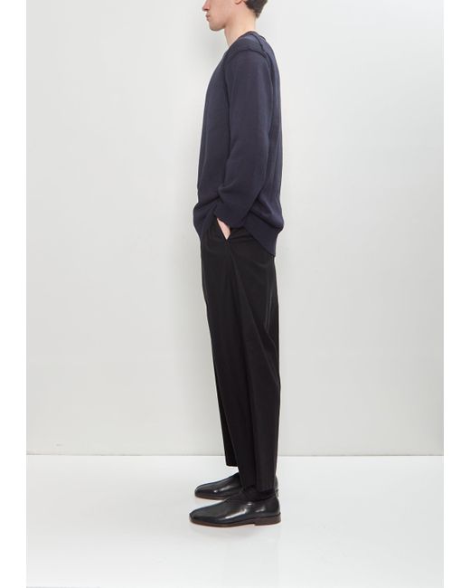 Yohji Yamamoto Blue Back Panel Ls Sweater