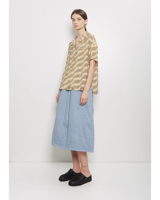 Visvim Blue Julie Open Collar Blouse