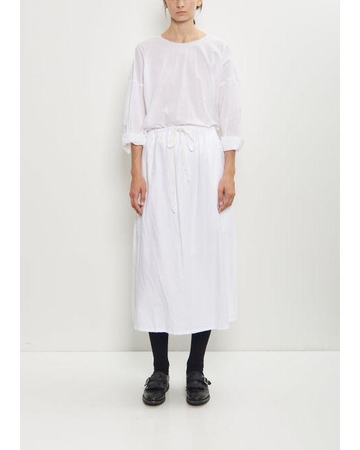 Scha White Two Pocket Technical Cotton Skirt