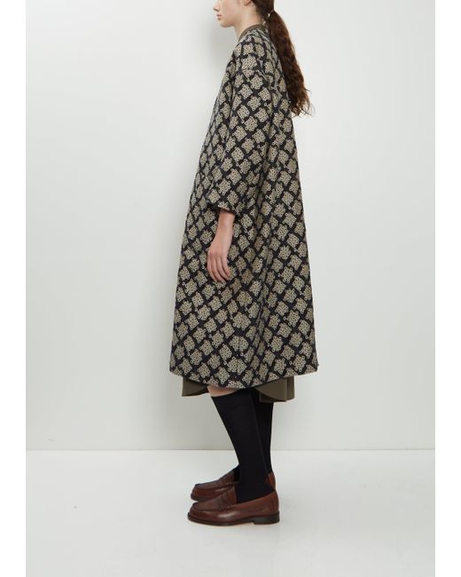 Minä Perhonen Natural Cheerful Collarless Cotton Wool Coat