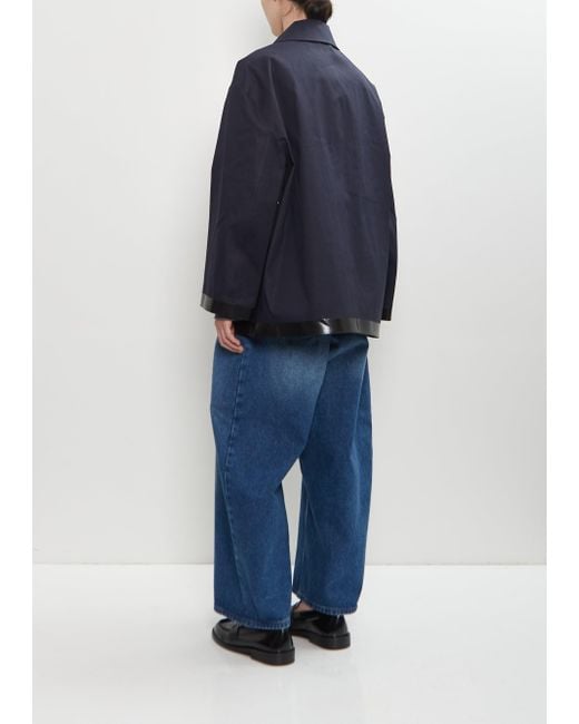 Studio Nicholson Blue X Mackintosh Teviot Short Mac