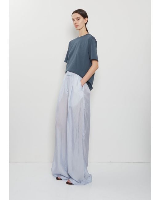 Dries Van Noten White Pila Cupro Pants