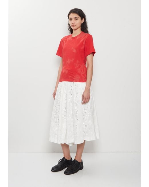 Comme des Garçons Red Cotton Jersey Short Sleeve Tee