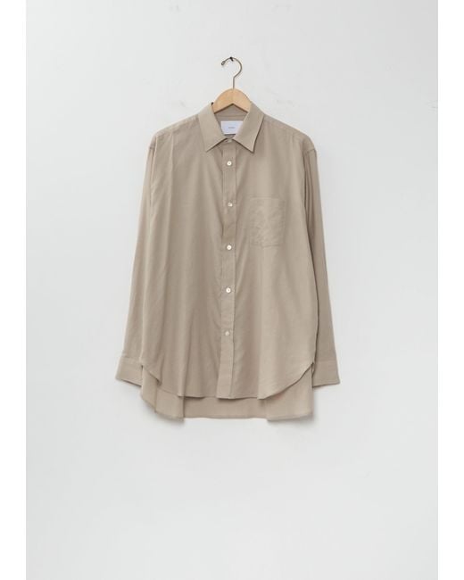 Stein Men White Cotton Silk Oversized Placket Shirt