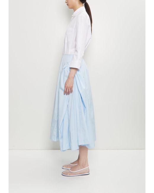Simone Rocha White Cotton Bow Hip Detail Skirt