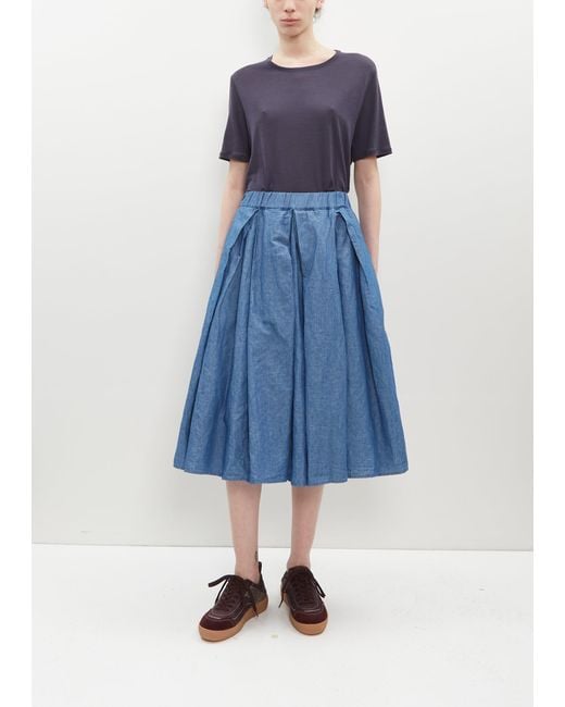 Apuntob Blue Denim Full Skirt