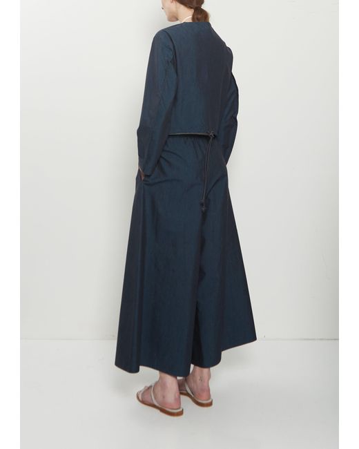 Dusan Blue Silk Cotton Bomber