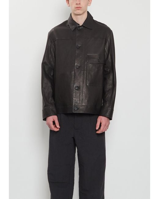 Bergfabel Men Black Peter Leather Jacket
