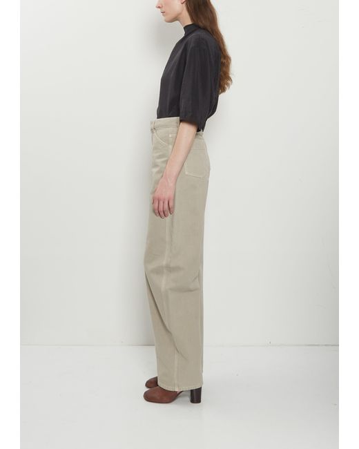 Lemaire Multicolor High Waisted Broken Twill Curved Pants