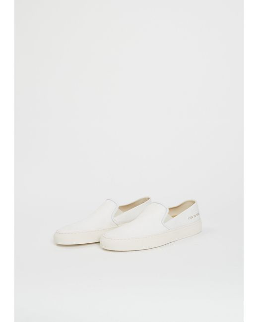 Common Projects White Canvas Minimal Low Sneaker