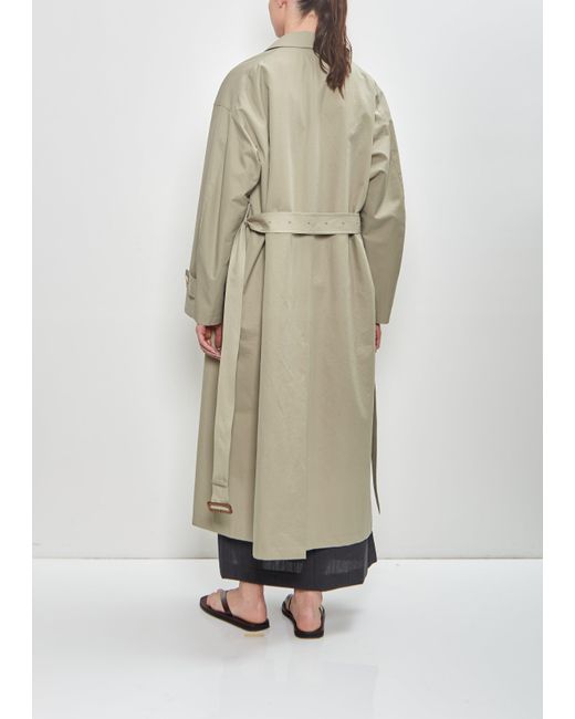 AURALEE Washed Finx Gabardine Soutien Collar Coat in White | Lyst