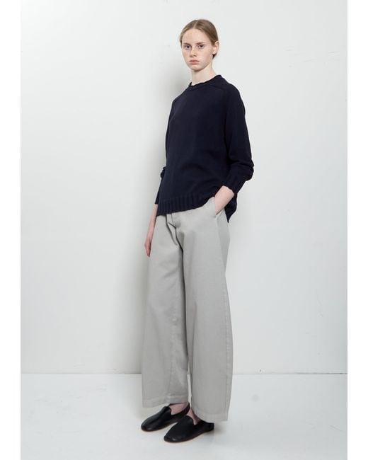 Labo.art Blue Bus Cotton Knitwear Crewneck Sweater