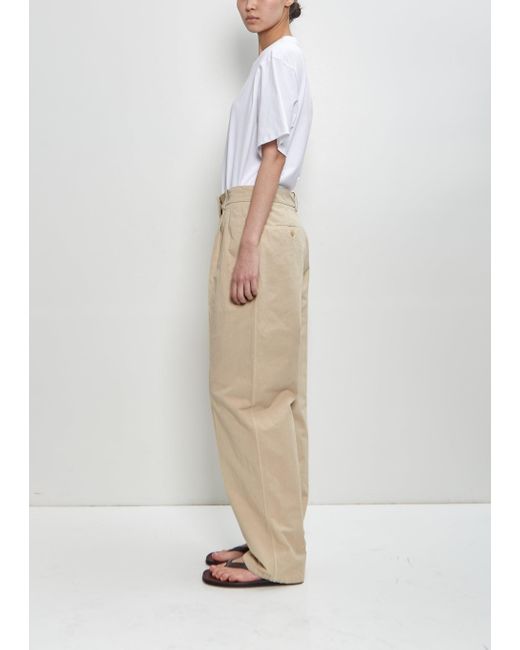 The Row Cotton Linen Lilas Pant in White | Lyst UK