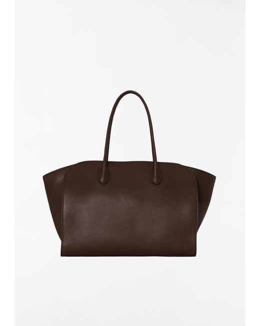 The Row Brown Marlo 14 Saddle Leather Bag