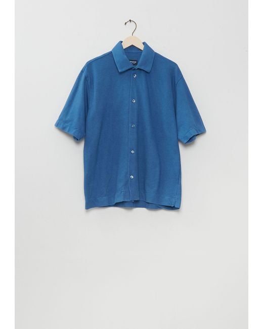 Arpenteur Blue Opto S Jersey Button Front Shirt