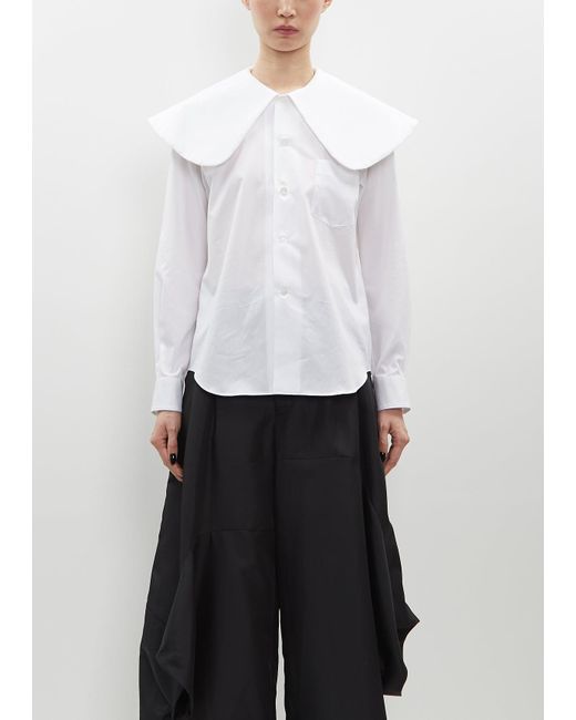 Comme des Garçons White Oversized Collar Shirt