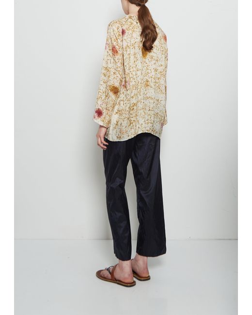Dosa Blue Temple Blessings Silk Long Tunisian Top