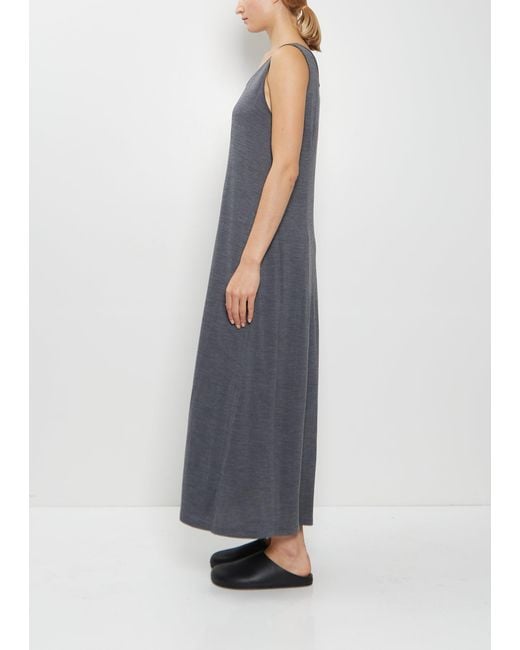 Auralee Blue Wool Jersey Tank Dress