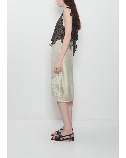 CECILIE BAHNSEN Black Baya Bow Embroidery Top