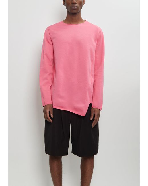Comme des Garçons Pink Asymmetric Layered Sweater
