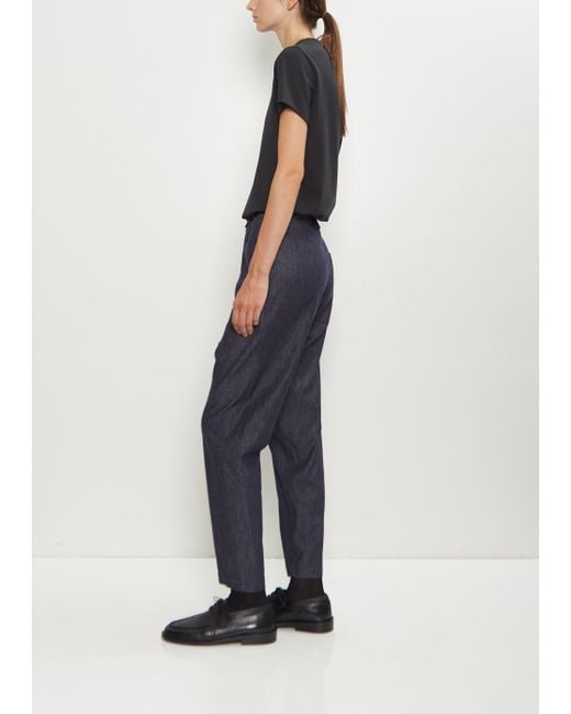 Y's Yohji Yamamoto Blue Cotton Denim Tapered Pants