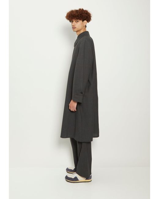 AURALEE Men's Super Fine Tropical Wool Collar Coat in Blue | Lyst