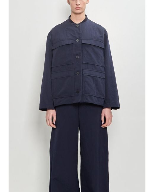 Ter Et Bantine Blue Linen Blend Work Jacket