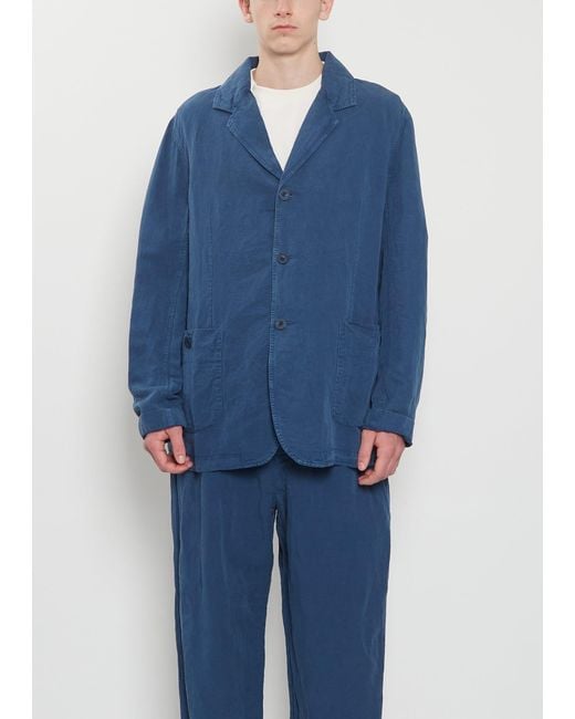 Casey Casey Blue U Courte Linen Jacket