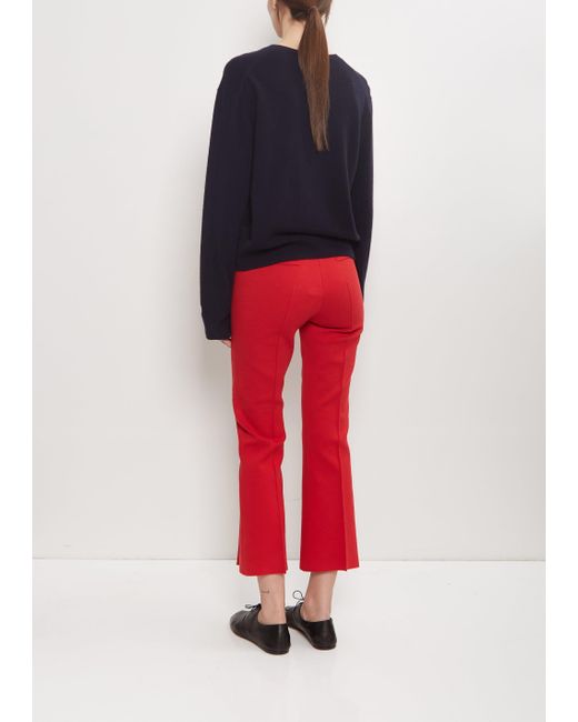 High Sport Red Stretch Cotton Kick Pant