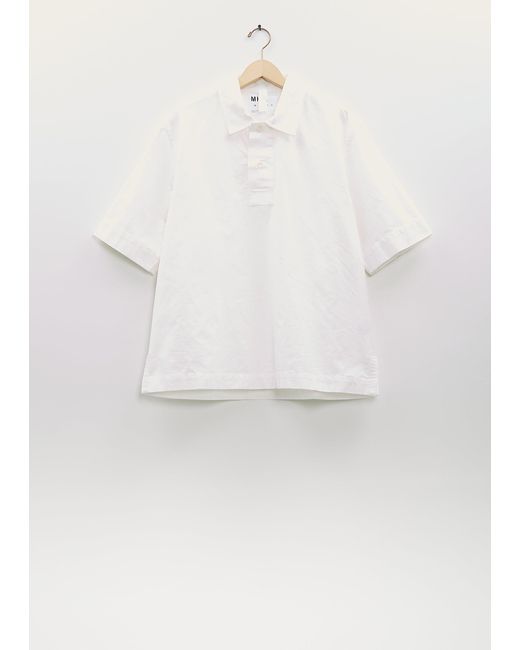 MHL by Margaret Howell White Offset Placket Polo