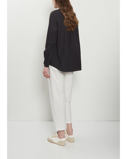 Apuntob Black Mini Collar Cotton Shirt