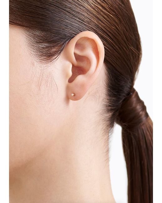 Shihara White Diamond Twist Pin Earring 01