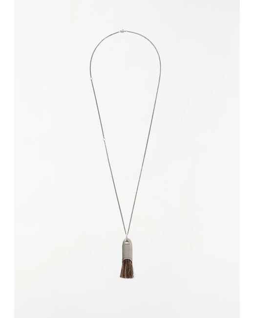 Lemaire White Personal Brush Necklace
