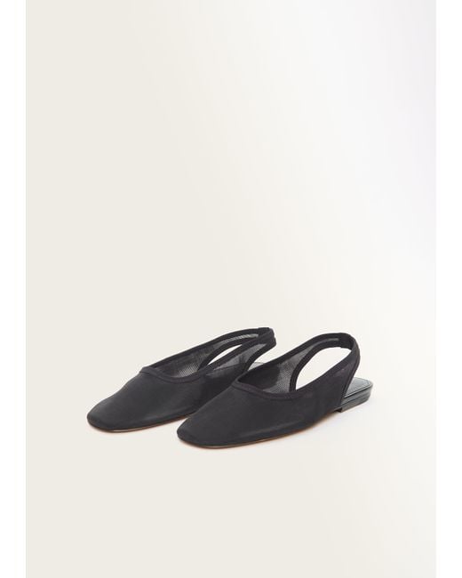 Dries Van Noten White Mesh Slingback Ballet