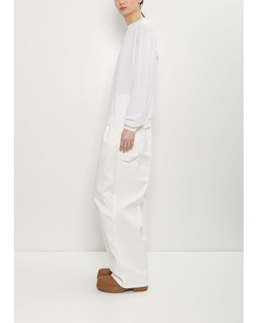Sofie D'Hoore White Muscat Wool Crewneck Pullover